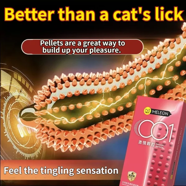 Ultra-thin and safe hyaluronic acid condom, 2040 particles, more enjoyable than barbs, contains pleasure enhancing liquid, and comes with extra-long soft beads, which makes it full and pleasurable every time! - Image 2
