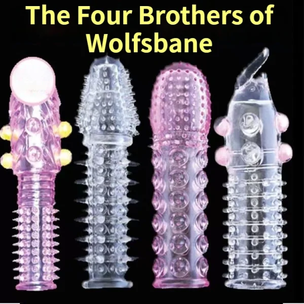 Male wolf tooth set, dynamic large particles, longer and thicker, fast desensitization, conquer your girlfriend, double the pleasure, reusable! Fun adult sex products - Image 3